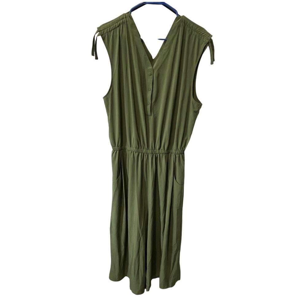 The North Face Womens Wide Leg Green Jumpsuit Athletic Size XL‎